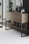 Hanah Home Luxe Cómoda Negro y Nogal